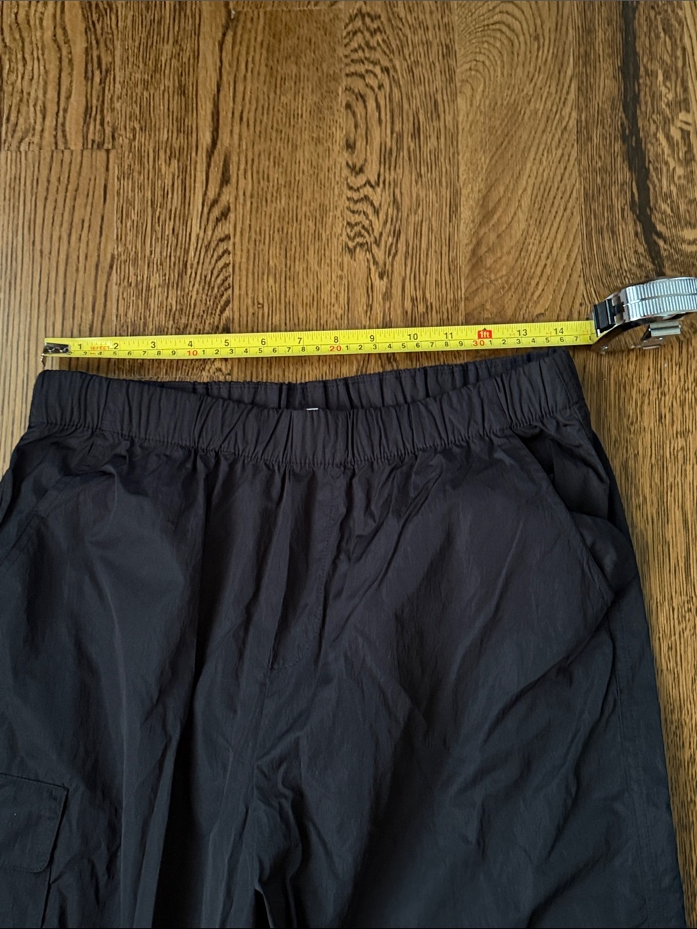 Bucket list Black Cargo Drawstring parachute jogger Pants medium - Picture 5 of 11